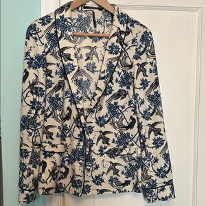 Scotch & Soda Cream and Blue Patterned Blazer